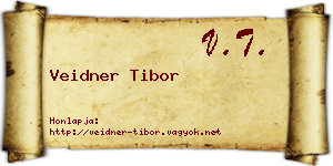 Veidner Tibor névjegykártya
